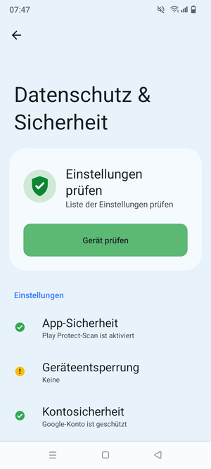Wählen Sie Geräteentsperrung