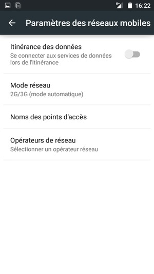Sélectionnez Noms des points d'accès