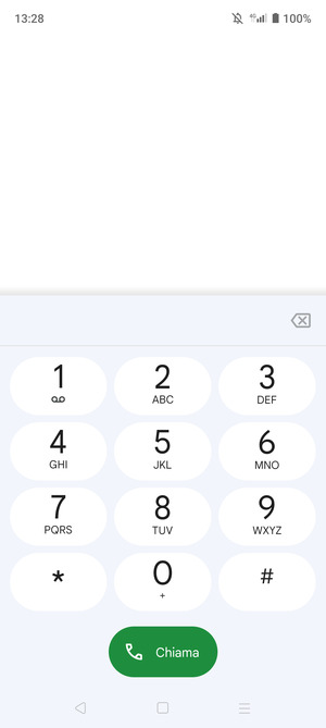 Premi e tieni premuto il numero 1