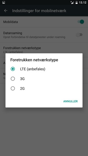 Vælg din foretrukne mulighed