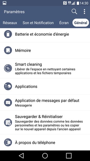 Faites défiler et sélectionnez À propos du téléphone
