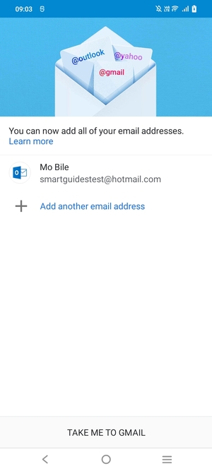Select TAKE ME TO GMAIL
