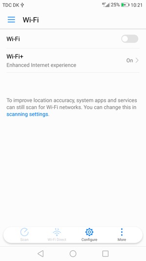 Turn on Wi-Fi