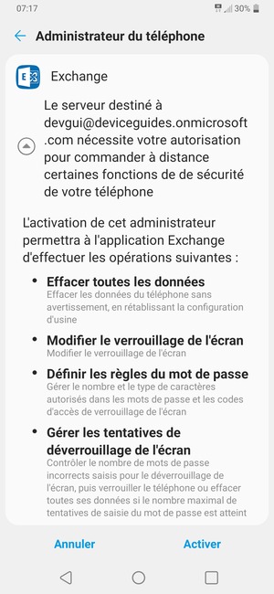 Sélectionnez Activer