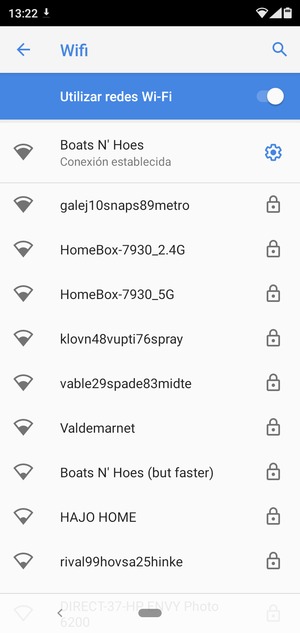 Ahora está conectado a la red Wi-Fi