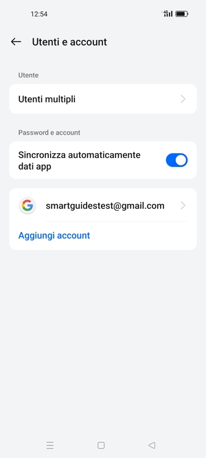 Seleziona il tuo account Google