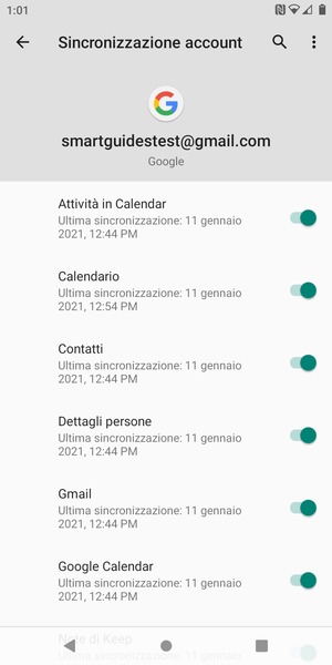 Assicurati che Contatti sia selezionato