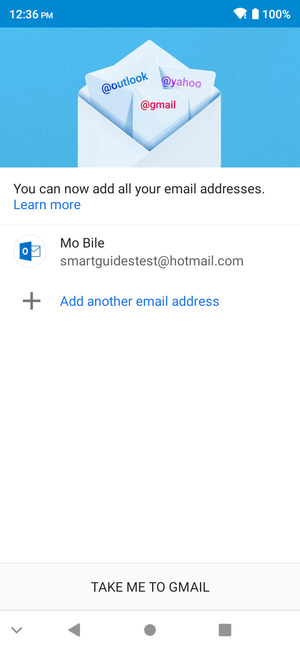 Select TAKE ME TO GMAIL