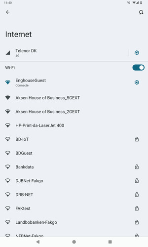 Vous êtes maintenant connecté au réseau Wi-Fi