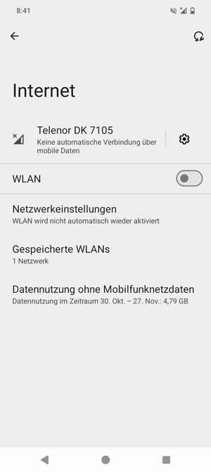 Schalten Sie WLAN ein