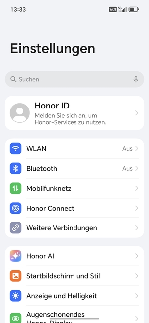 Wählen Sie Mobilfunknetz