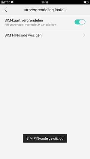 Uw SIM PIN-code is gewijzigd