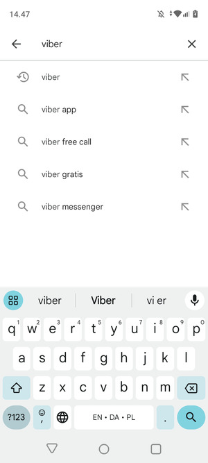 Indtast navnet på appen og vælg Søg