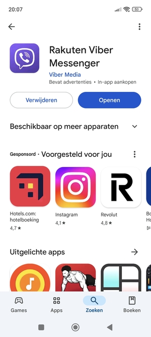 Selecteer Openen