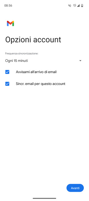 Seleziona Avanti