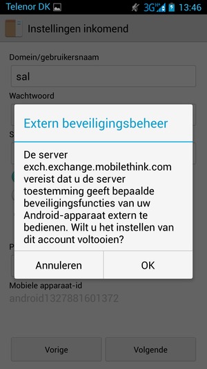 Selecteer OK