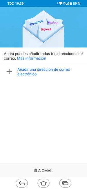 Seleccione Añadir una dirección de correo electrónico