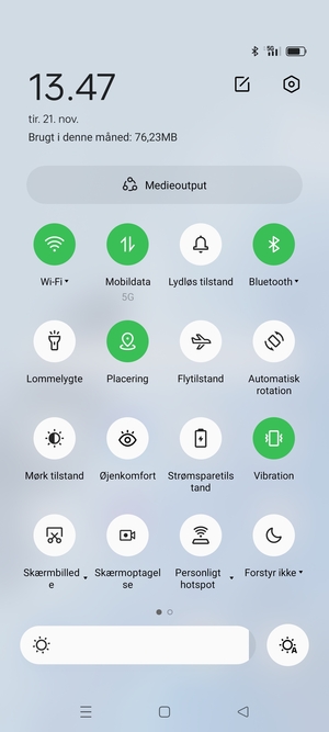 Slå Wi-Fi og Bluetooth fra