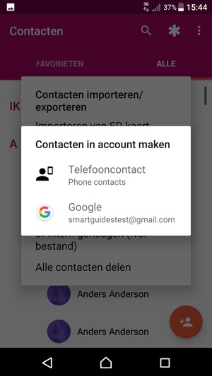 Selecteer uw Google-account