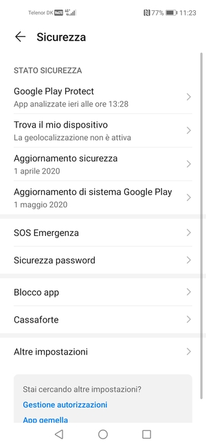 Scorri e seleziona Altre impostazioni