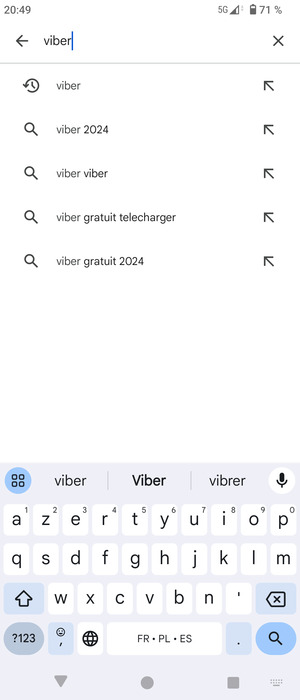 Saisissez le nom de l'appli et sélectionnez Rechercher