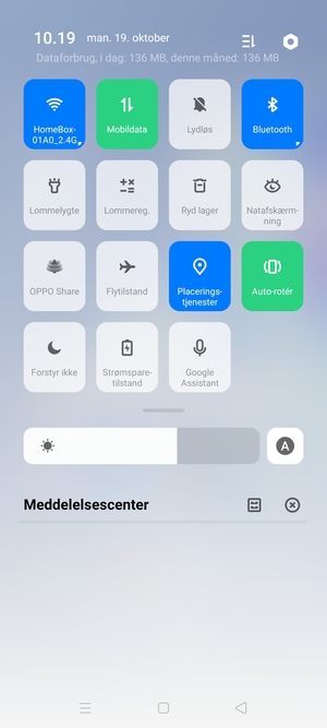 Slå Wi-Fi og Bluetooth fra