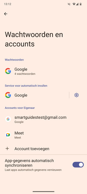 Selecteer uw Google-account