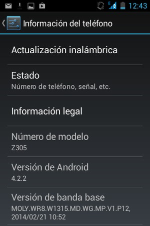 Seleccione Actualización inalámbrica