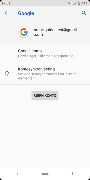 Vælg Kontosynkronisering