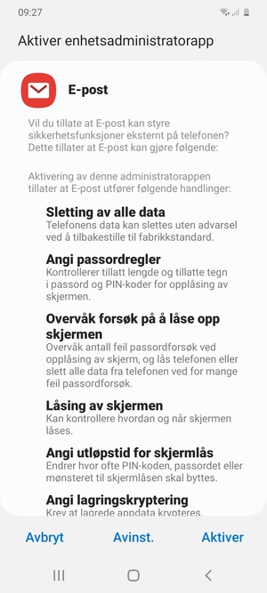 Velg Aktiver