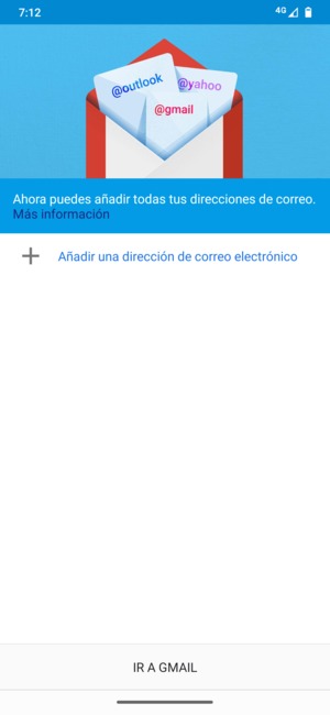 Seleccione Añadir una dirección de correo electrónico
