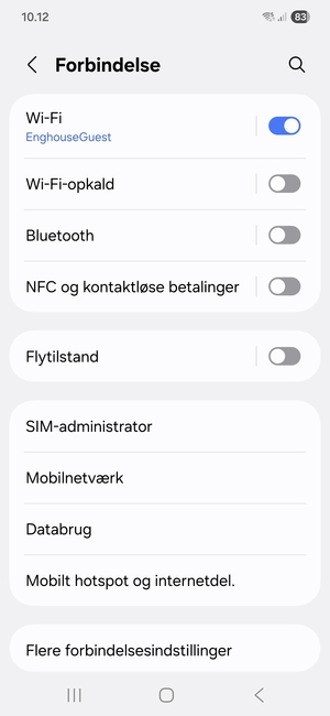 Vælg SIM-administrator