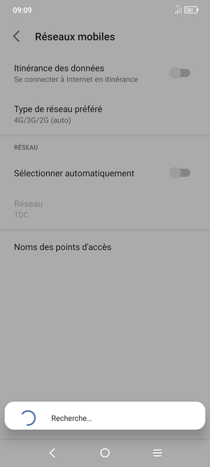 Veuillez attendre la fin de la recherche