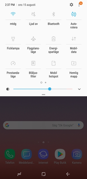 Välj Ljud av för att byta till ljudläge igen