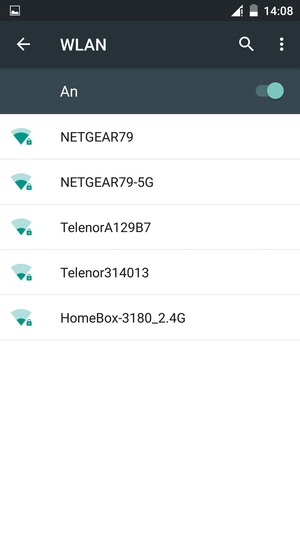 Wählen Sie das Wireless-Netzwerk, zu dem Sie eine Verbindung herstellen möchten
