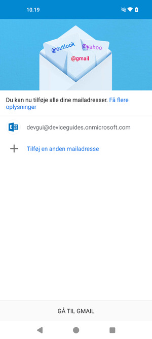 Vælg GÅ TIL GMAIL