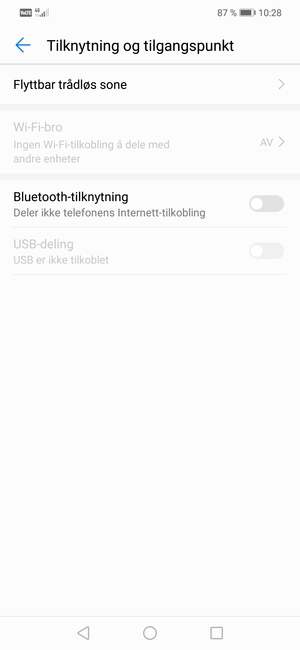 Velg Wi-Fi-hotspot / Flyttbar trådløs sone