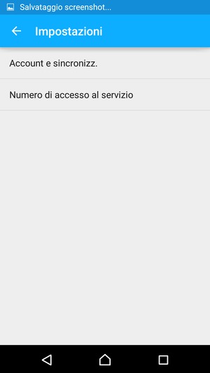 Scorri e seleziona Account e sincronizzazione
