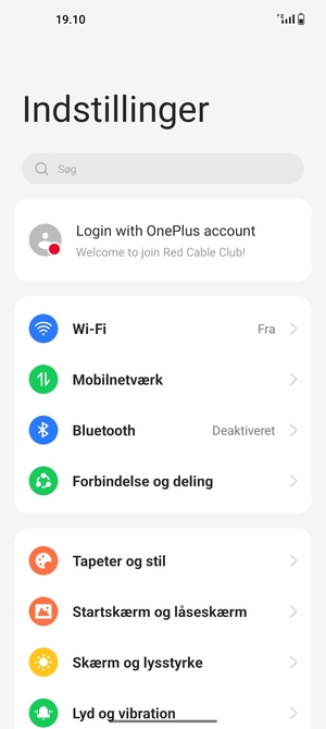 Vælg Mobilnetværk