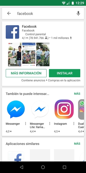 Seleccione la aplicación