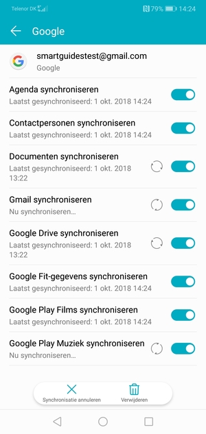 Uw gegevens worden gesynchroniseerd