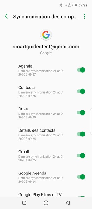 Sélectionnez le bouton du Menu