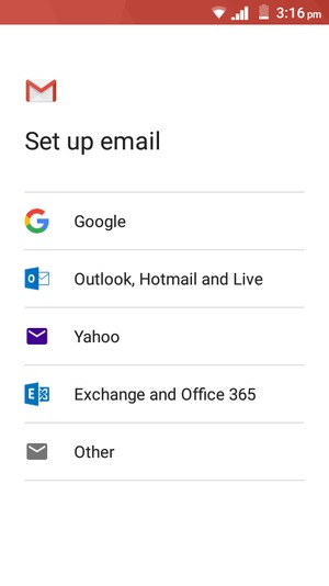 Select Outlook, Hotmail and Live