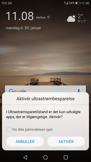 Vælg AKTIVÉR