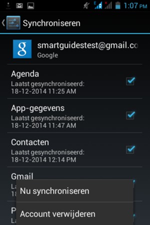 Selecteer Nu synchroniseren