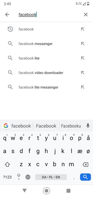 Enter the app name and select Search