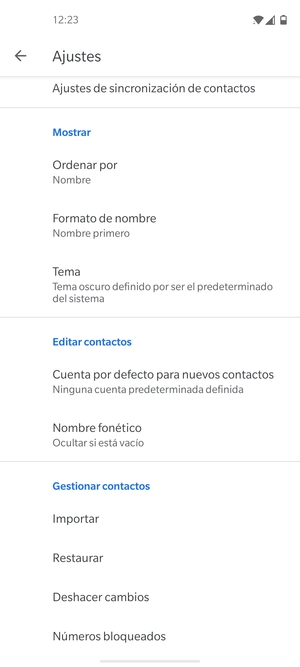 Desplácese y seleccione Importar