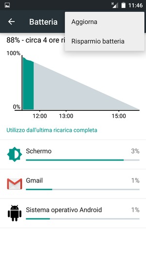 Seleziona Risparmio batteria