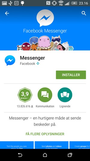 Vælg INSTALLER