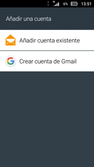 Seleccione Añadir cuenta existente